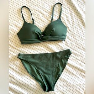 H&M two piece olive bikini